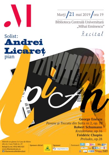 Concert pian Andrei Licaret mai 2019