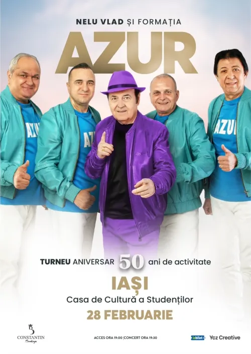 concert aniversar azur 50 de ani cariera iasi