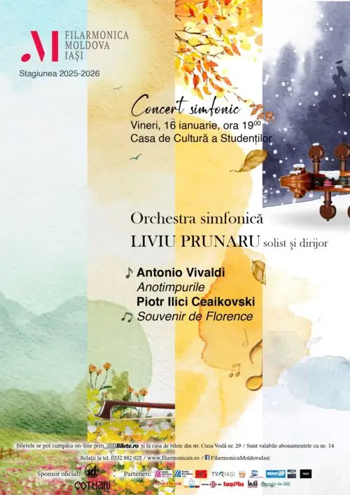 Concert simfonic Filarmonica Moldova ianuarie 2026