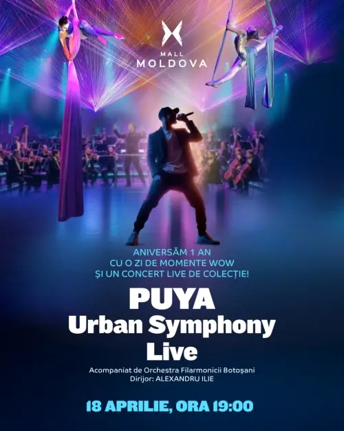 Concert Puya la aniversarea Mall Moldova din Iași