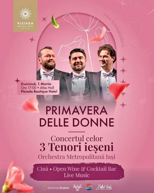 Concert Trei tenori Hotel Pleiada 1 martie 2026