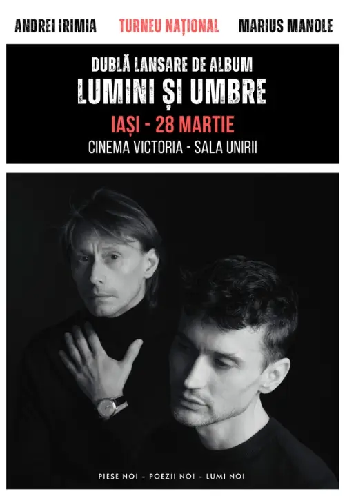 Andrei Irimia și Marius Manole lansează albumul „Lumini și Umbre"