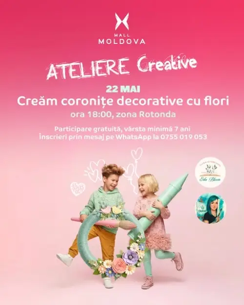 atelier copii coronite decorative cu flori mall moldova iasi