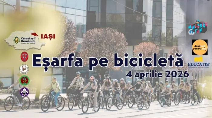 Eșarfa pe bicicletă 2026 – pedalează prin Iași alături de cercetași