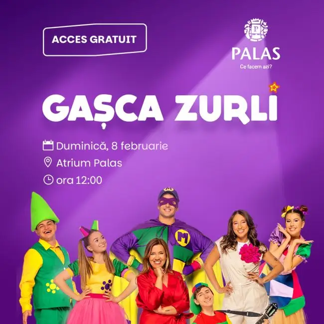 Afisul evenimentului cu Gasca zurli din Palas Mall Afisul evenimentului cu Gasca zurli din Palas Mall