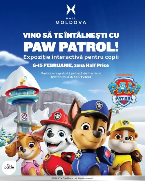 intalnire paw patrol la oldova mall februari 2026