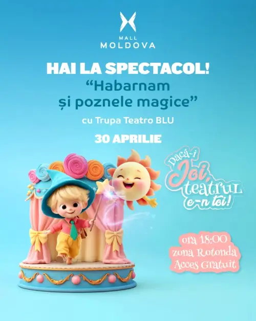 spectacol copii habarnam si poznele magice aprilie 2026