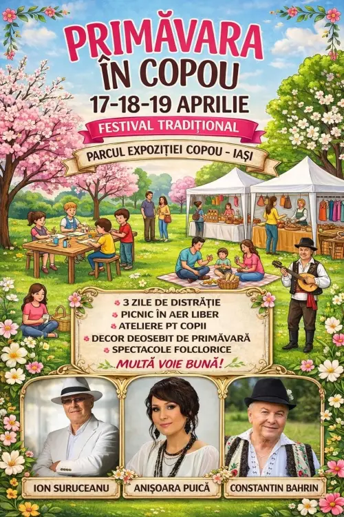 festival traditional primavara in copou aprilie 2026