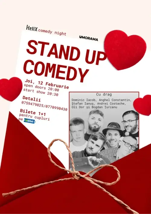 Stand-up comedy pe 12 februarie 2026 in cadrul Helix Comedy Night Stand-up comedy pe 12 februarie 2026 in cadrul Helix Comedy Night