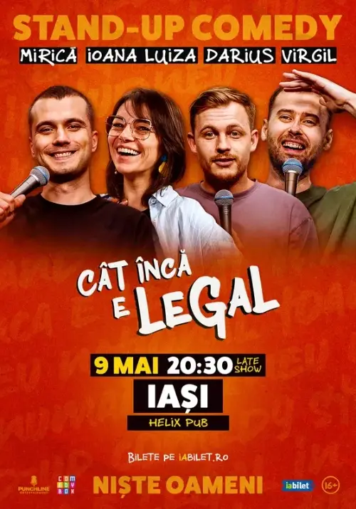 Stand-up comedy cu Sergiu Mirică, Ioana Luiza, Virgil Ciulin și Darius Grigorie