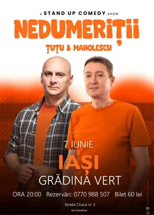 standup comedy nedumeritii gradina vert iasi 2026