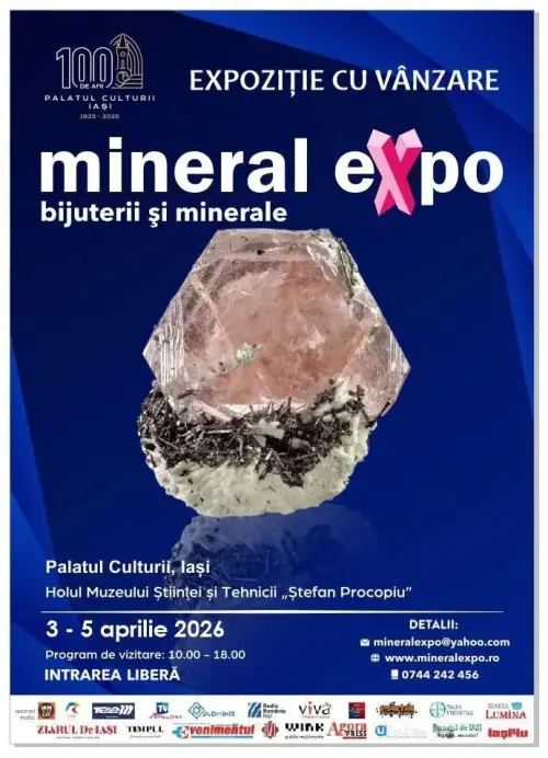 expozitie minerale la palatul culturii din iasi aprilie 2026