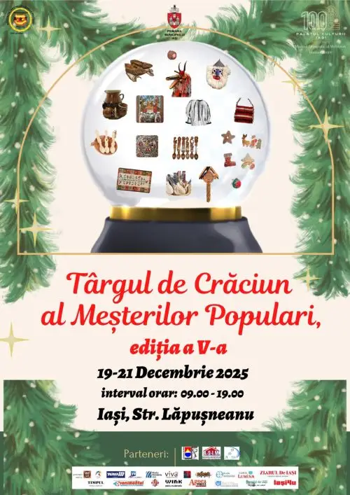 Târg de Crăciun al Meșterilor Populari pe strada Lăpușneanu din Iași