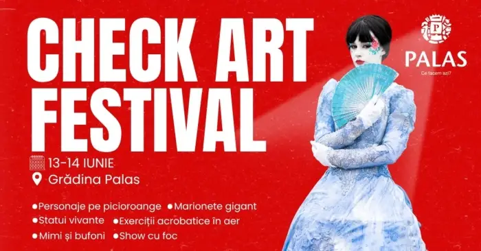 Grădina Palas găzduiește Check Art Festival 2026 Check Art Festival 2026 în Grădina Palas