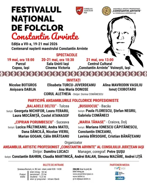 Festivalul Național de Folclor &bdquo;Constantin Arvinte" ediția a VII-a Iași