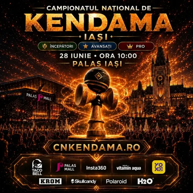 Campionatul national de kendama &icirc;n Grădina Palas pe 28 iunie 2026