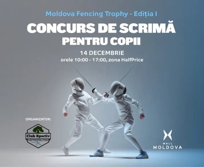 Concurs de scrimă la Mall Moldova pe 14 decembrie 2025 Concurs de scrimă la Mall Moldova pe 14 decembrie 2025