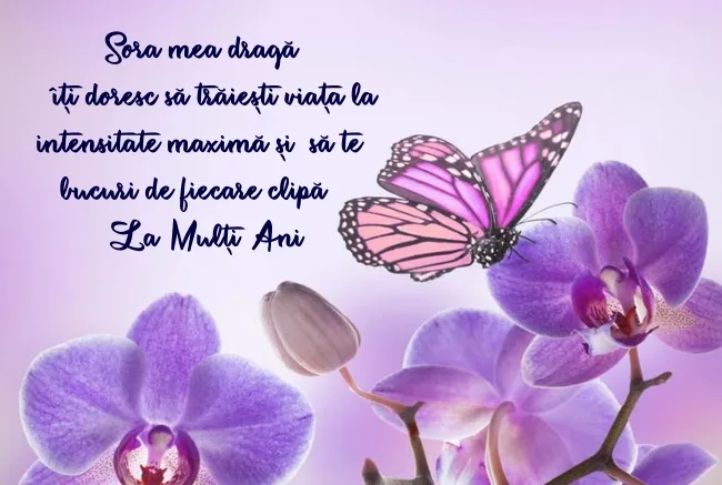 Mesaj de felicitare pentru soră cu ocazia zilei de naștere