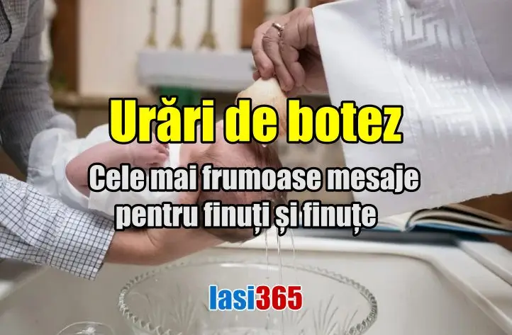 Imagine emotionanta cu un bebeluș la botez, simboliz&acirc;nd mesajele pline de suflet