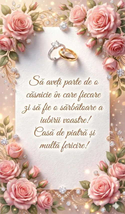 felicitare de casa de piatra pentru nunta