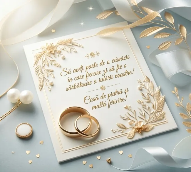 Urare de nuntă pentru mire și mireasă 