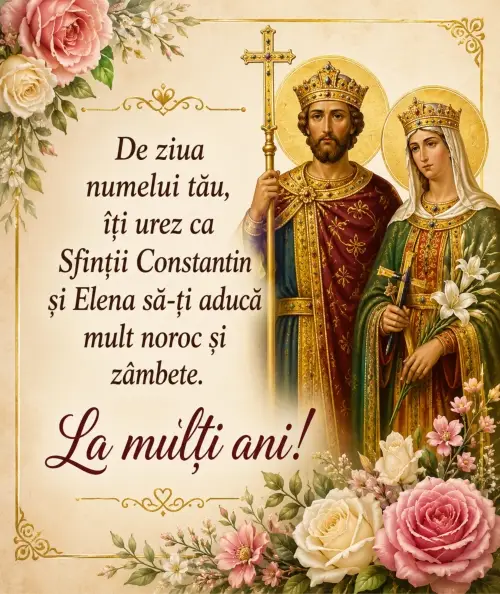 mesaj de felicitare de constantin si elena felicitare