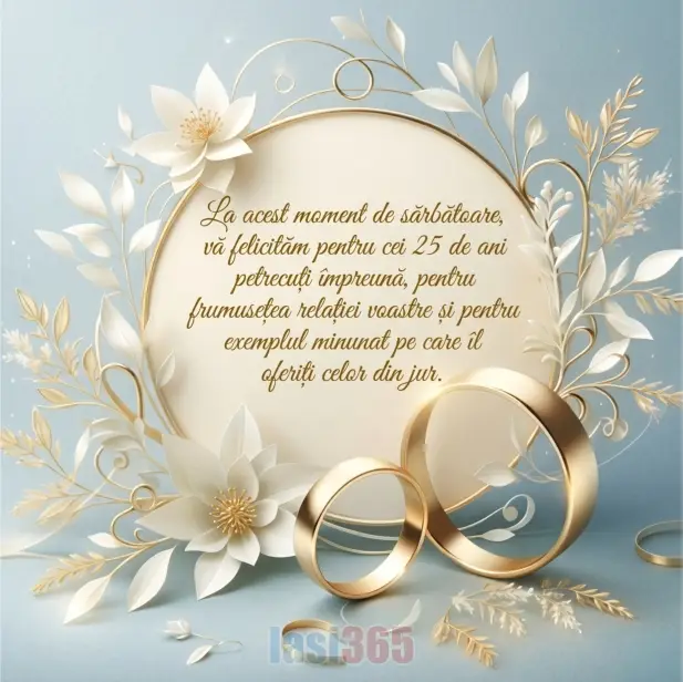 Mesaj de felicitare sărbătorire nunta de argint