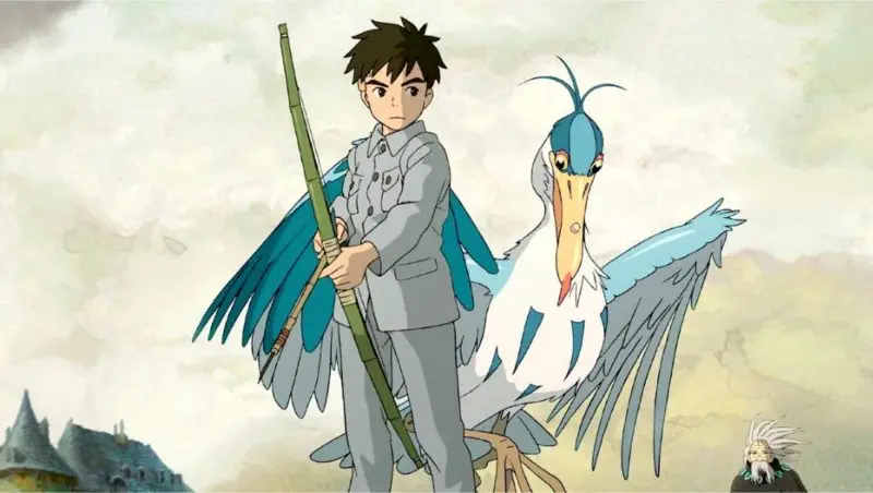 Scenă din filmul de animație The Boy and the Heron Studio Ghibli