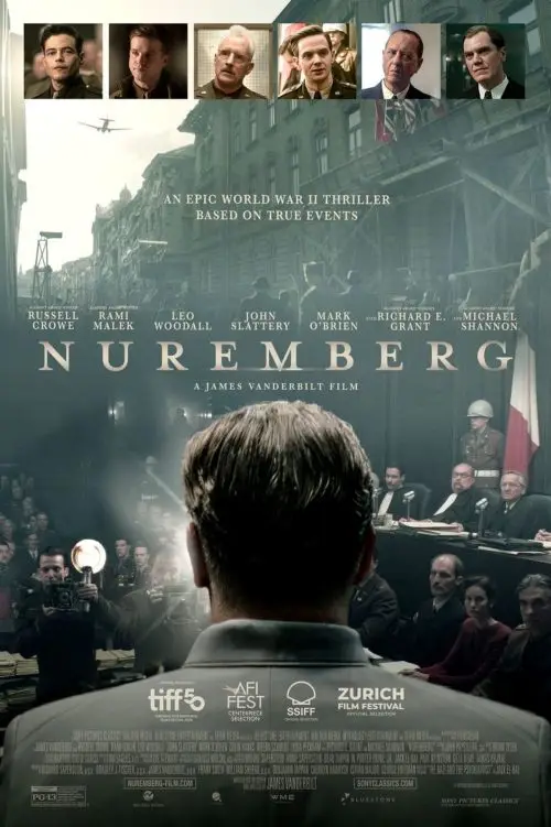 Afiș oficial filmul Nuremberg 2025 thriller istoric