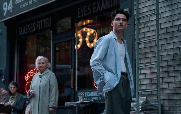 secventa din filmul marty supreme cu timothee chalamet