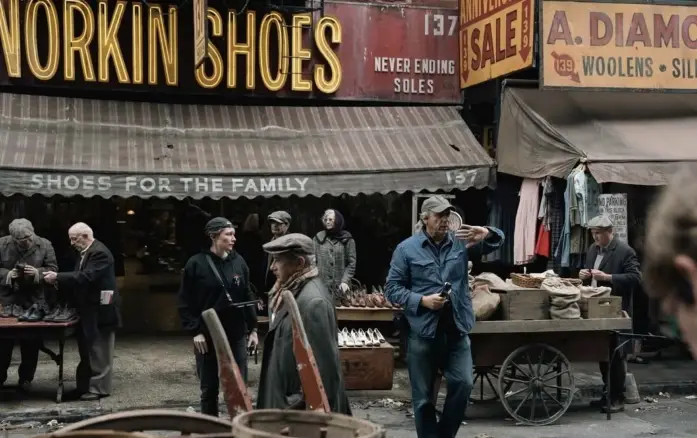 secventa din timpul filmarilor la filmul marty supreme