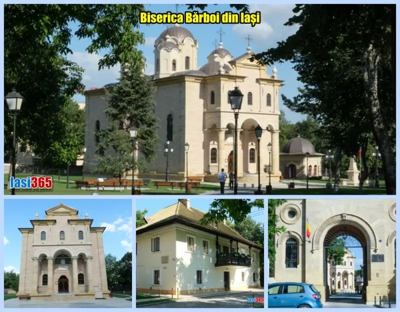 Colaj de imagini cu Biserica Bărboi din Iași
