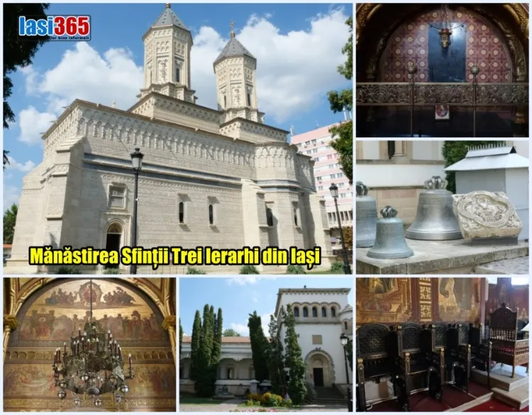 Colaj de imagini cu Mănăstirea Sfinții Trei Ierarhi din Iași