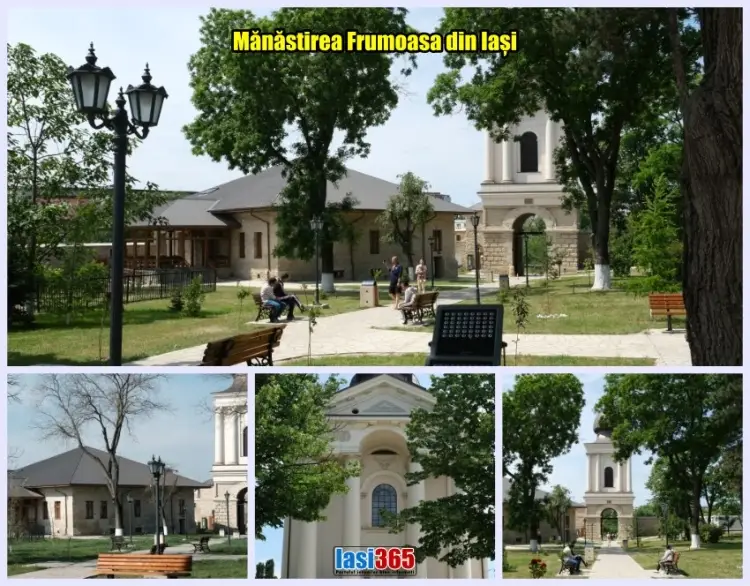 Colaj de imagini cu Mănăstirea Frumoasa din Iași 