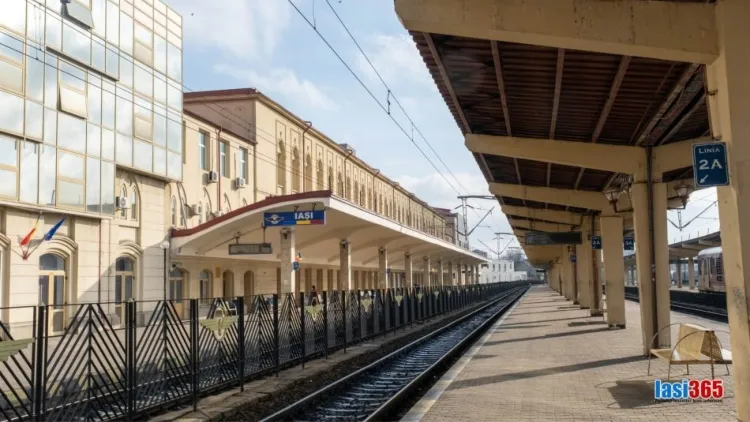 Imagine cu peroanele Gării Iași una din porțile de intrare in oraș