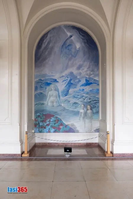 Prometeu frescă Sala Pașilor Pierduți, Sabin Bălașa