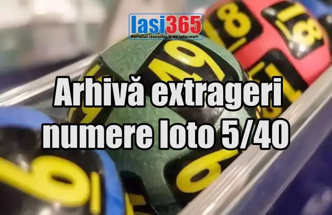 Arhiva extrageri numere loto 5 din 40