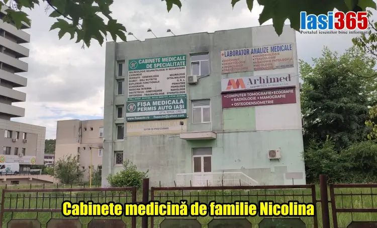 Clădirea Cabinetelor Medicale Grupate Nicolina pe strada Hațman Șendrea din cartierul Galata, Iași