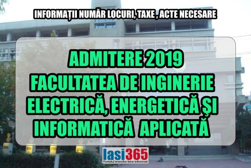 Admitere 2019 Facultatea de Inginerie Electrica