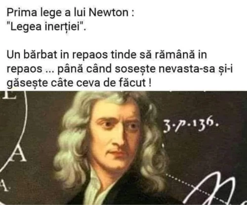 Prima lege a lui Newton - varianta originala