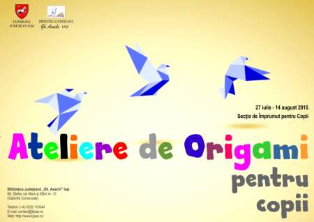 Atelier pentru copii origami 2015
