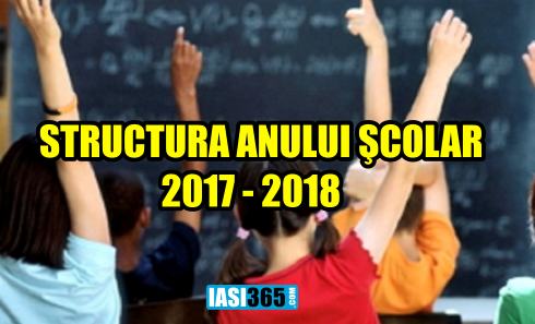 structura anului scolar 2017-2018