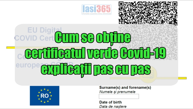 cum se obtine certificatul verde covid 19 pas cu pas