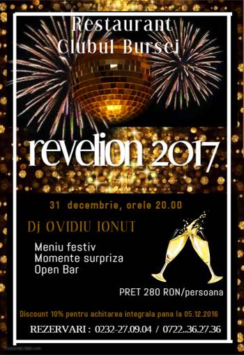 revelion 2017 la restaurant clubul Presei