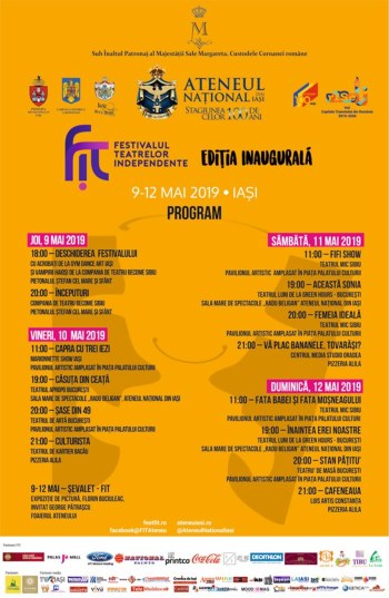 Program festivalul teatrelor independente mai 2019 Iasi