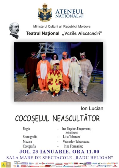 spectacol teatru copii cocoselul neacultator ianuarie 2020