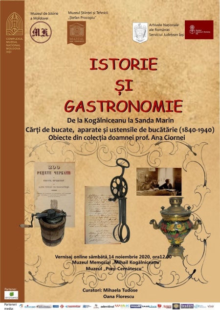 expozitia istorie si gastronomie decembrie 2020 Iasi