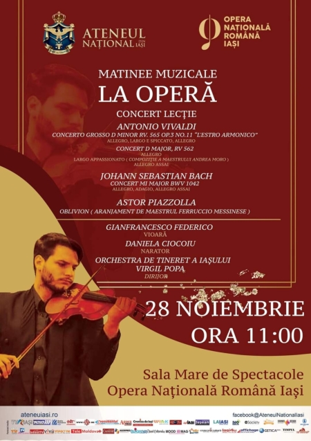 Matinee muzicale la Opera 28 noiembrie 2021