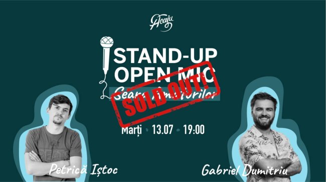 stand up comedy open mic Acaju 13 iulie 2021
