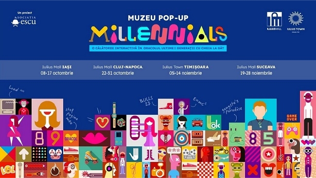 Muzeul pop up Generatia Millennials Iulius Mall Iasi octombrie 2021